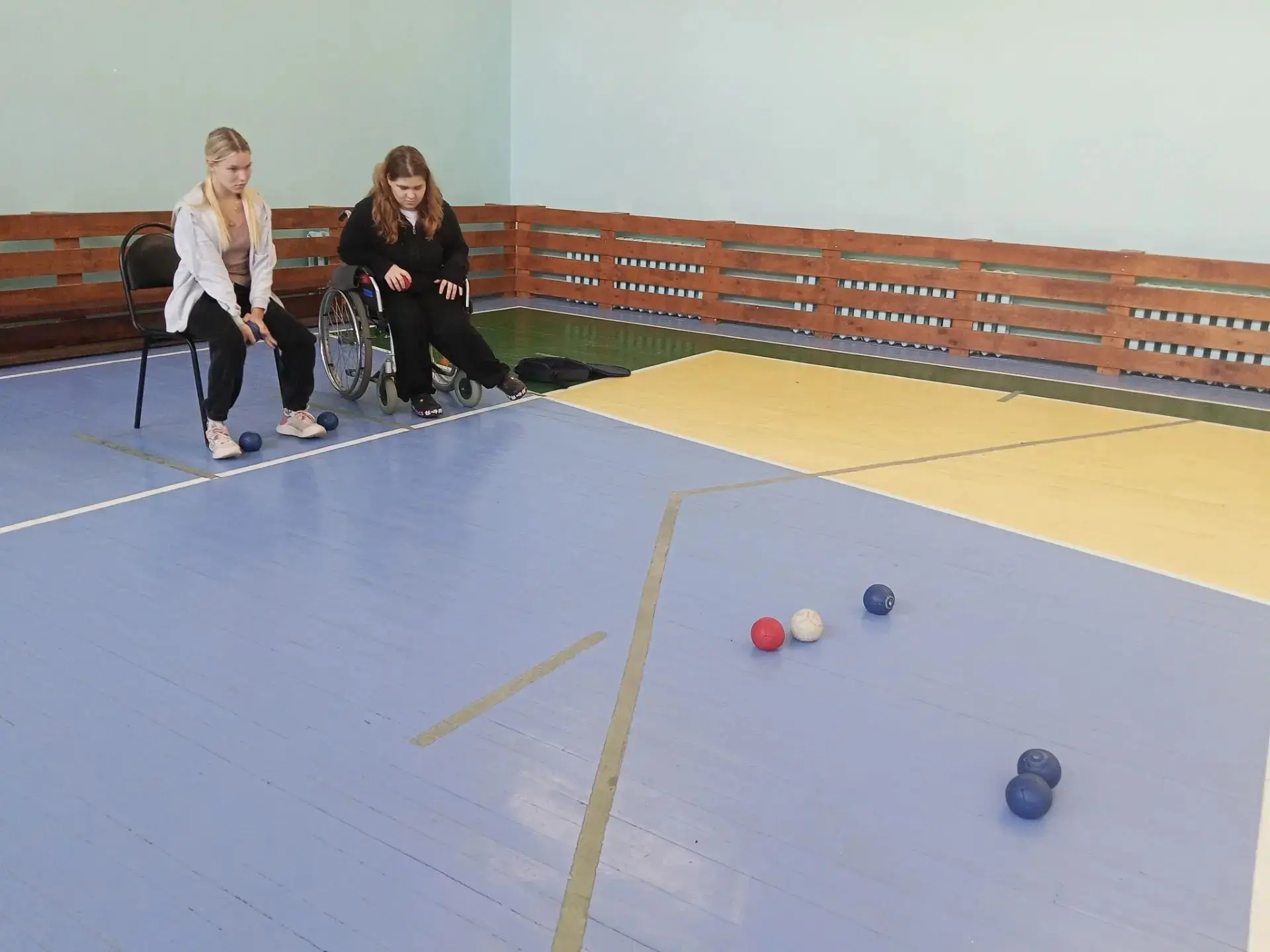 Секция боччи, тренировочные игры перед соревнованиями