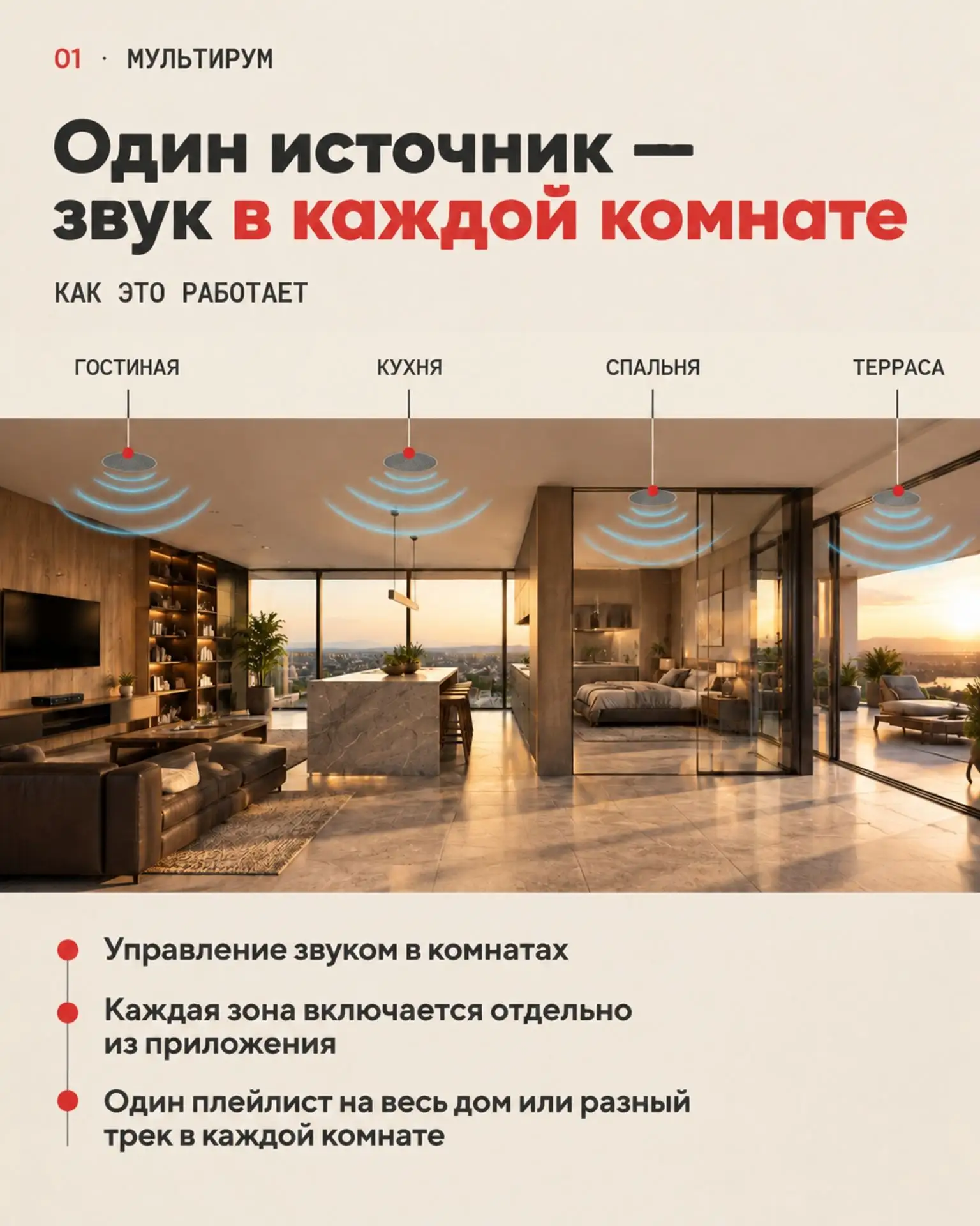 🔊 Мультирум: 4 готовых сценария под ваш дом