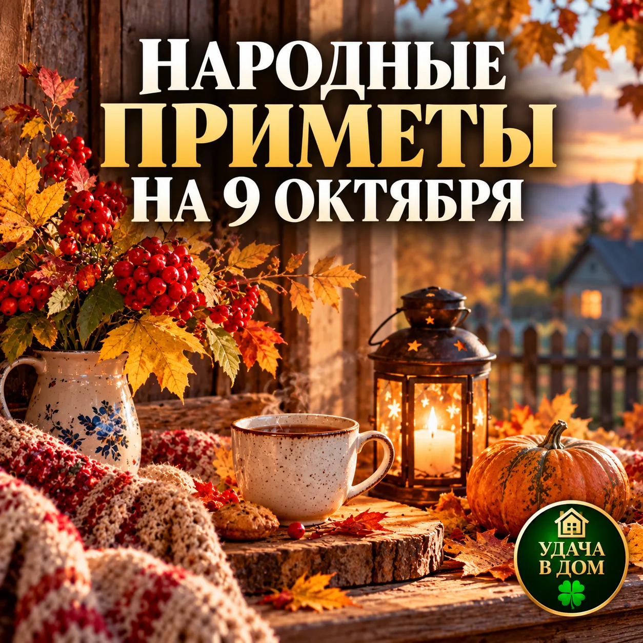 🍂 НАРОДНЫЕ ПРИМЕТЫ НА 9 ОКТЯБРЯ