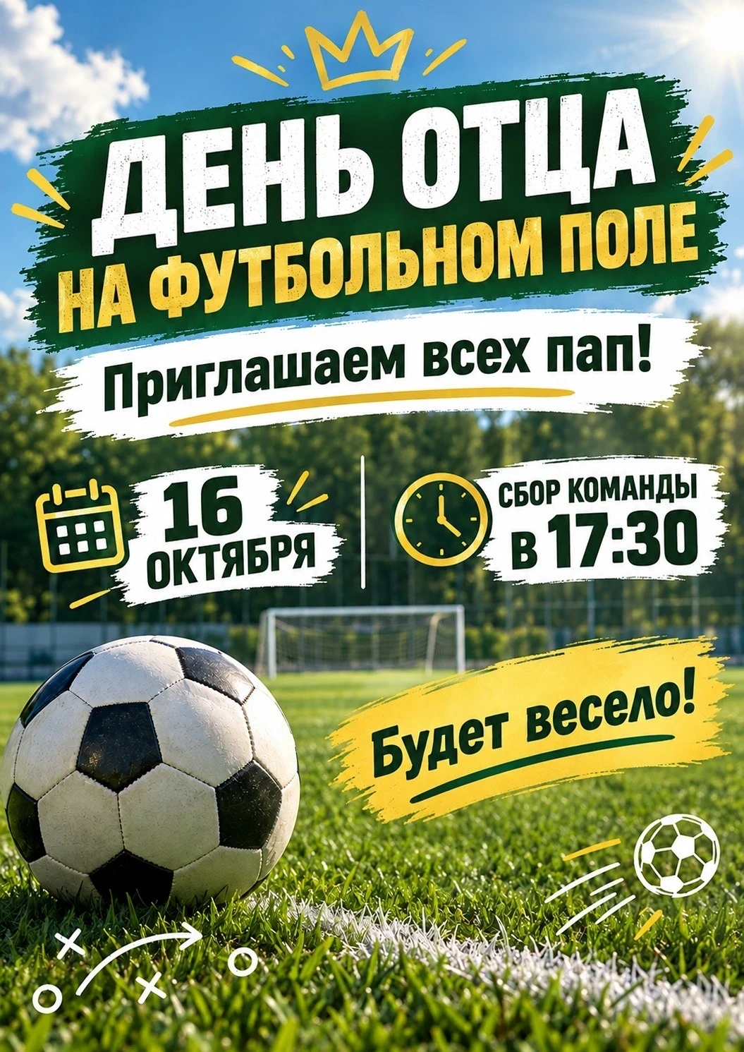Школа объявляет футбольный турнир, посвященный Дню Отца! 🏆