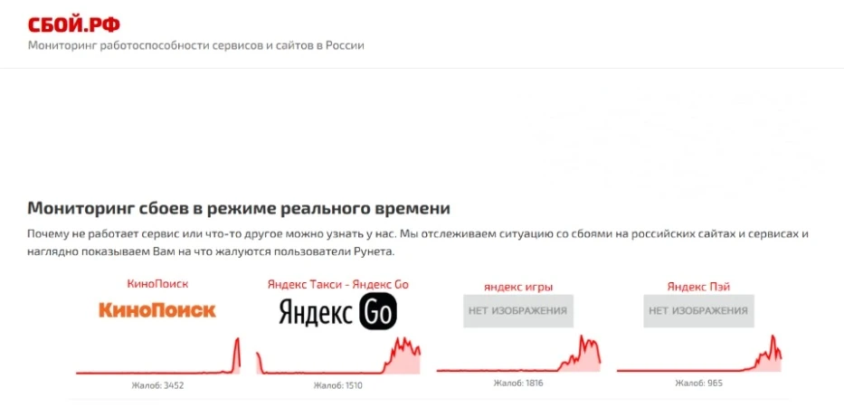 Тюменцы сообщают о сбоях в работе сервисов «Яндекса»