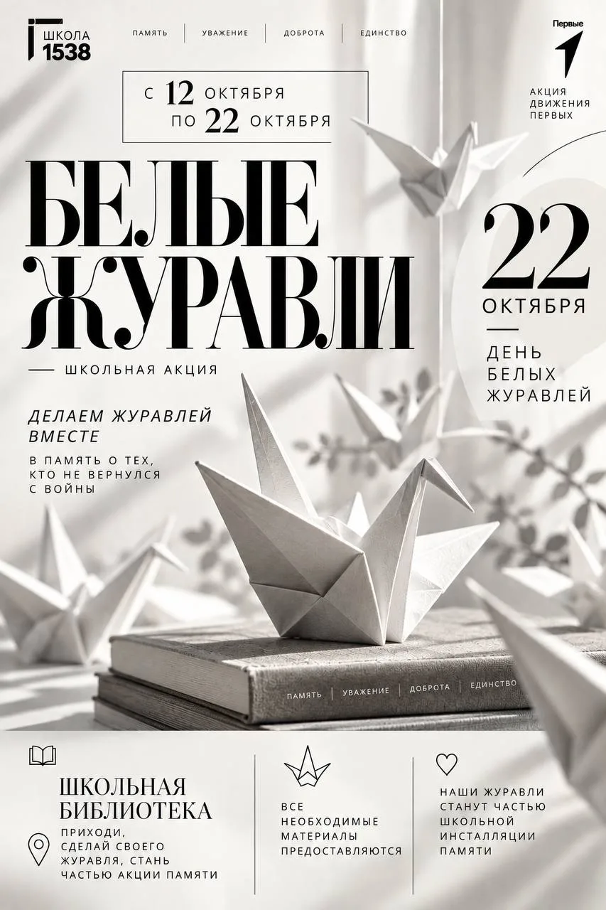 🕊 БЕЛЫЕ ЖУРАВЛИ. ПАМЯТЬ, КОТОРАЯ ОБЪЕДИНЯЕТ