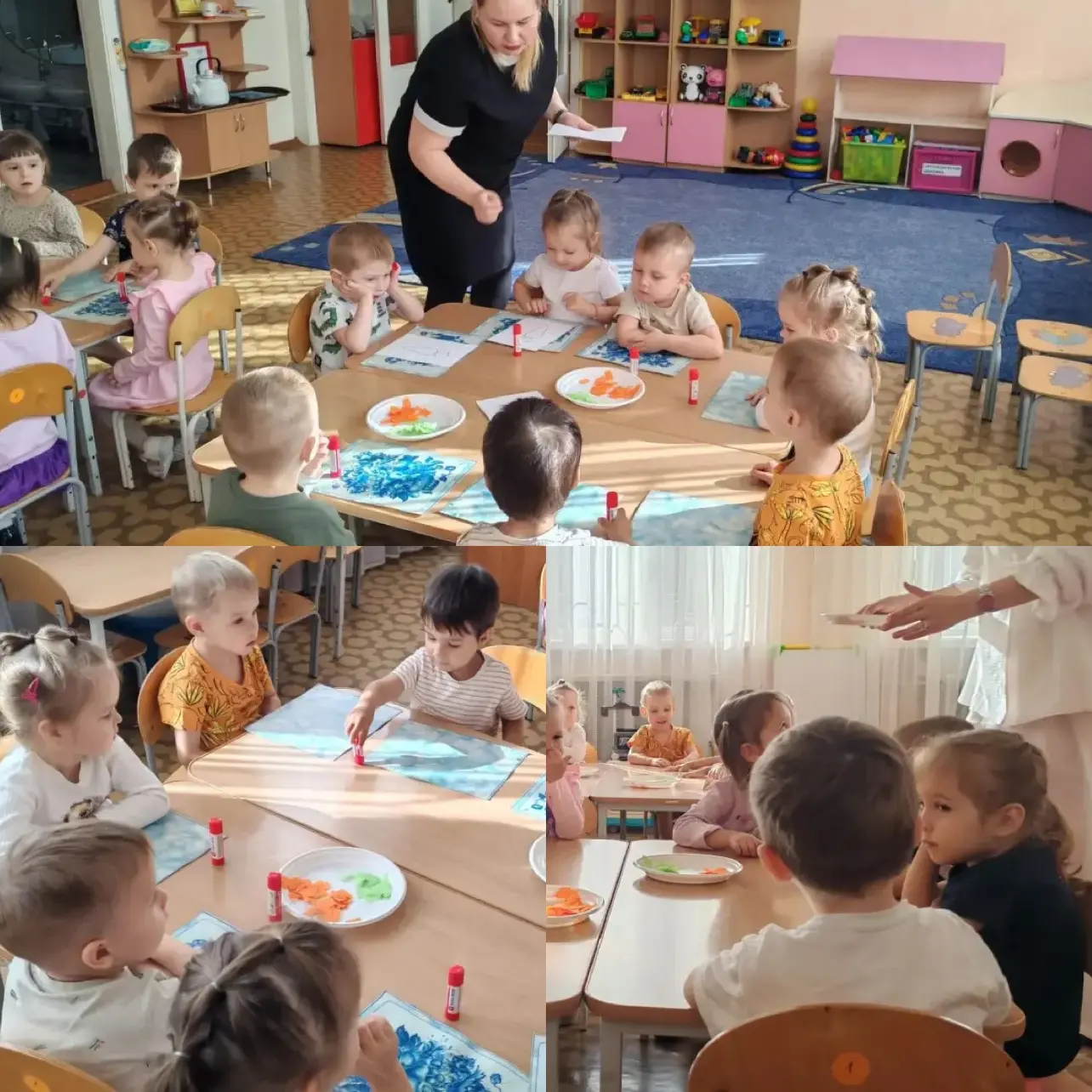 В рамках дня самоуправления занятие по аппликации для второй младшей группы провела род...