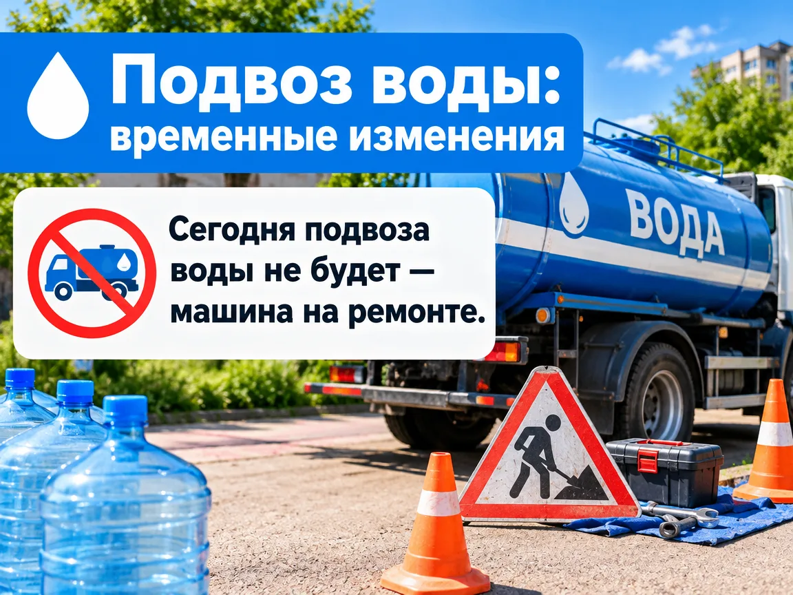 💦  Уведомление для жителей частного сектора (зона подвоза воды)