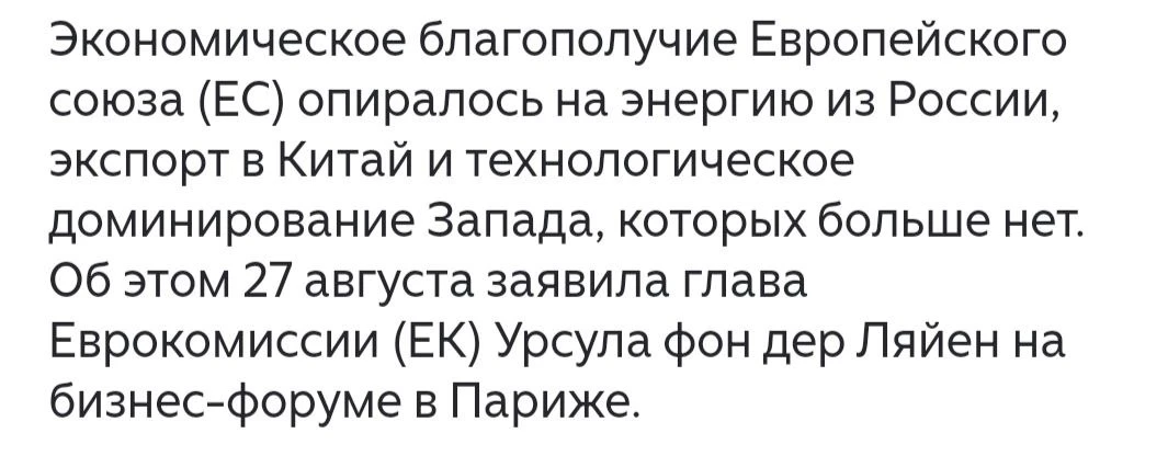 Многие СМИ процитировали слова фон дер Ляйен, но не поняли их смысла.