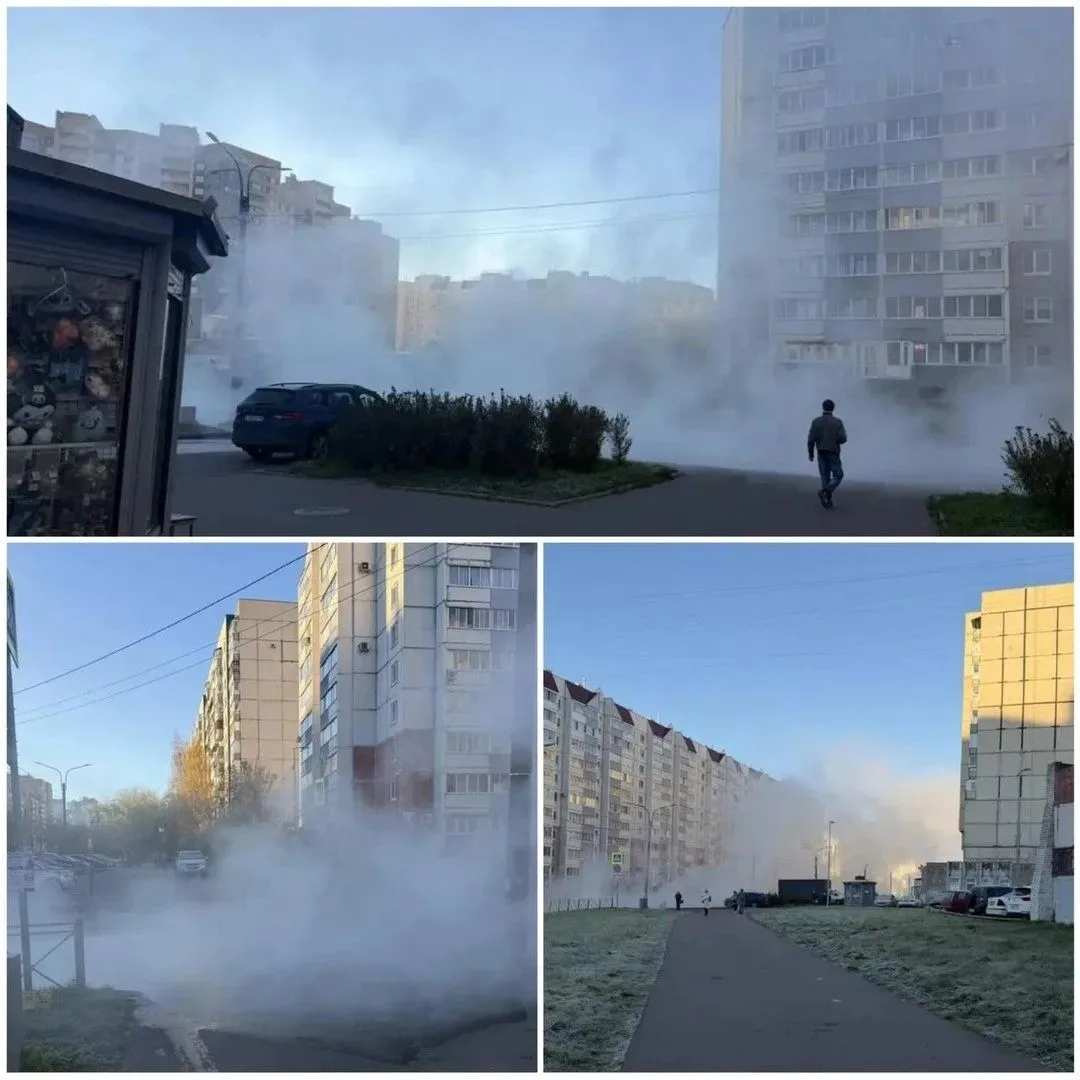 Ребёнок и женщина обварили ноги в результате прорыва горячей воды на Тверской в Колпино...