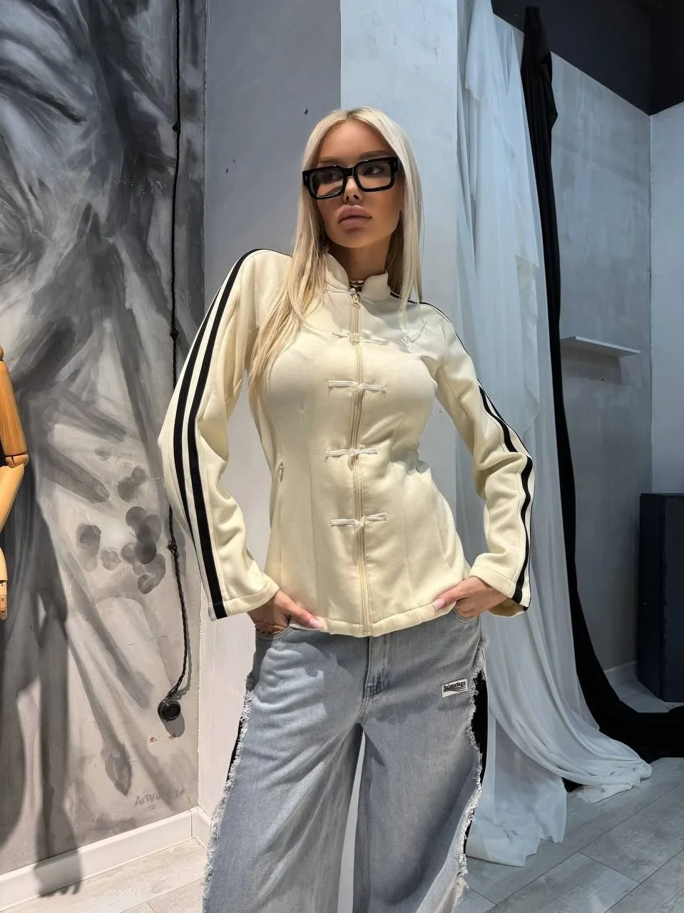 Adidas олимпийка из хлопка