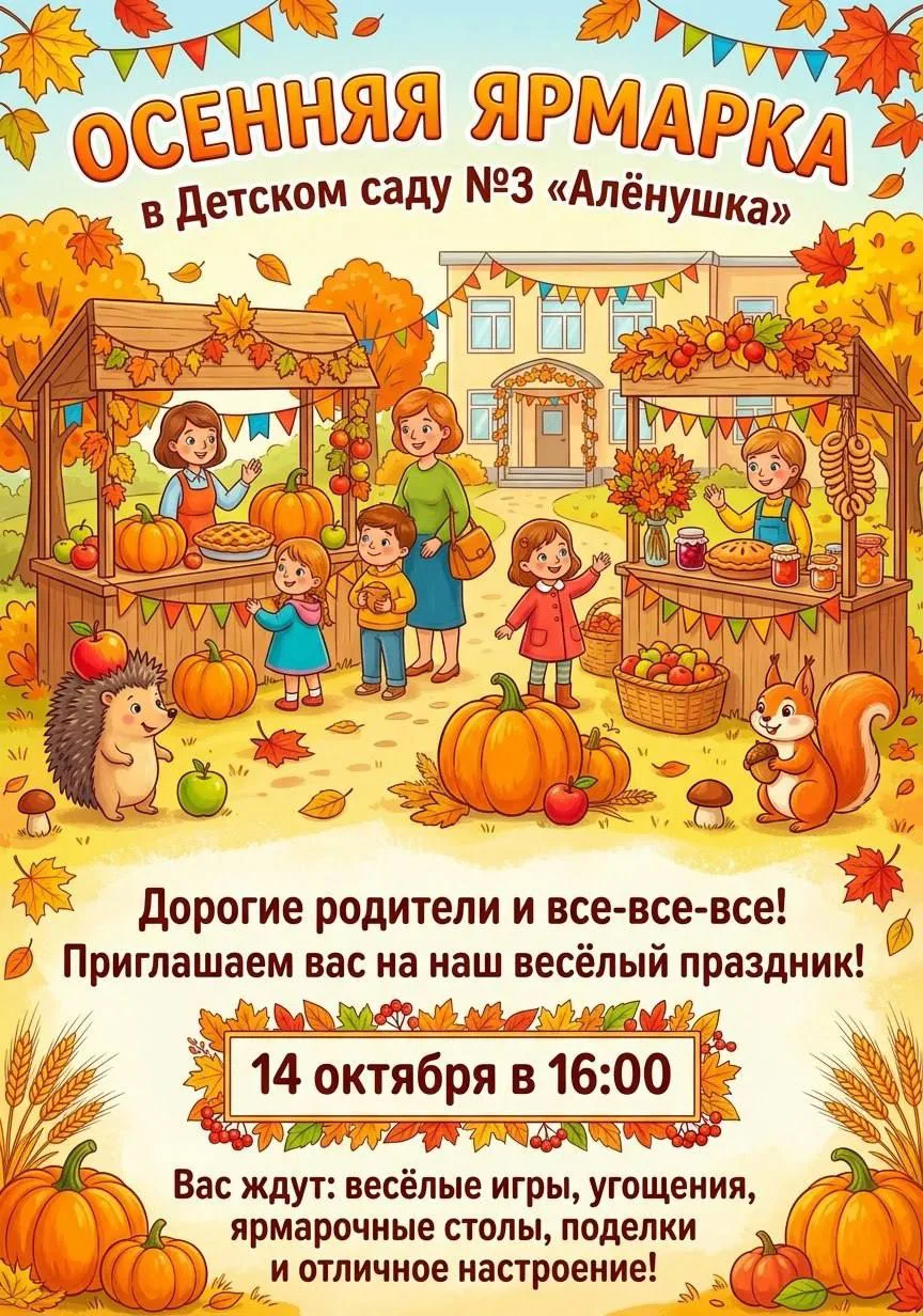 🍂 Дорогие родители, бабушки, дедушки и гости нашего сада! 🍁