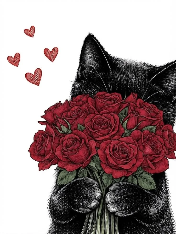 💐 Букет от котика