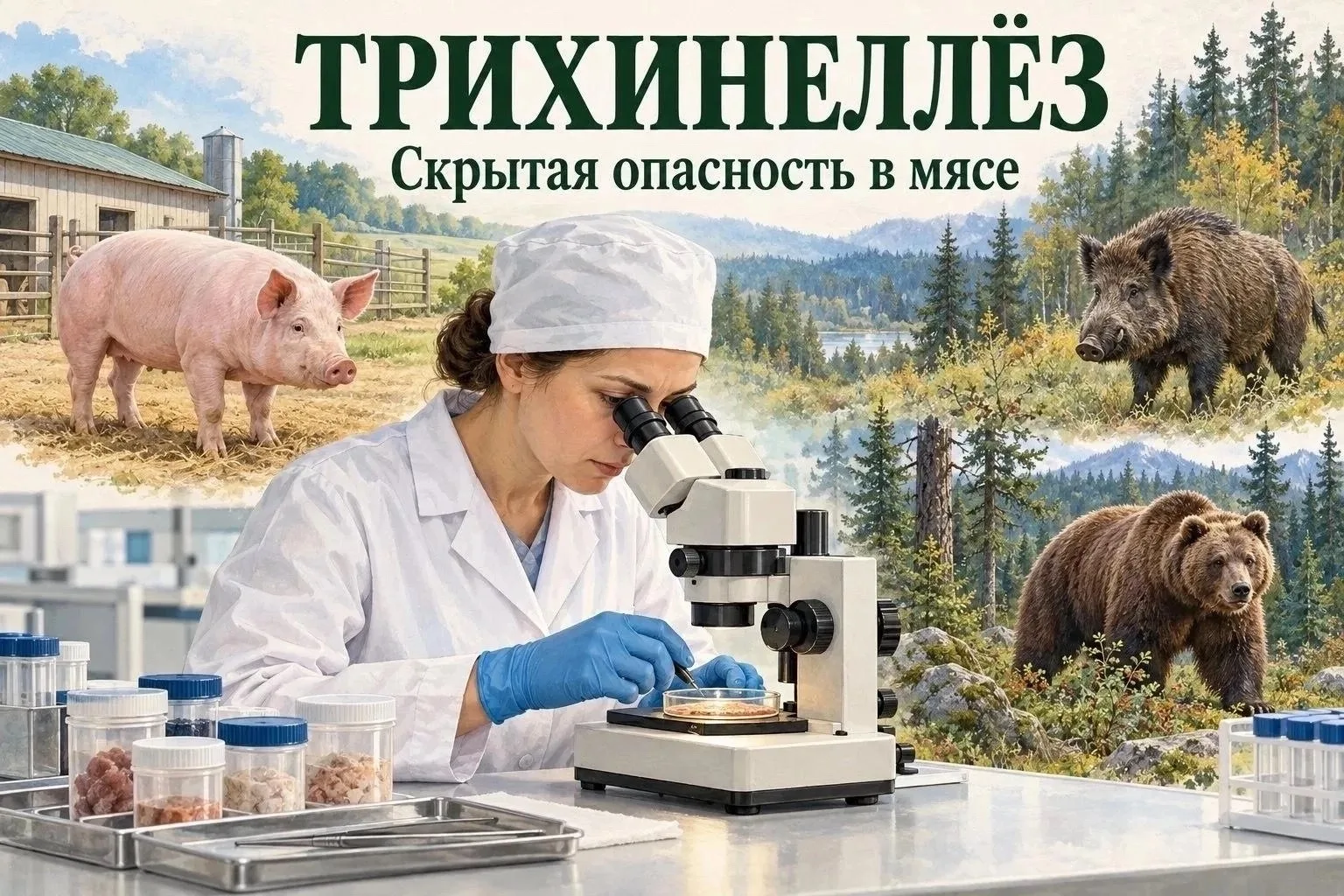 ❗️Трихинеллёз: скрытая опасность в мясе❗️