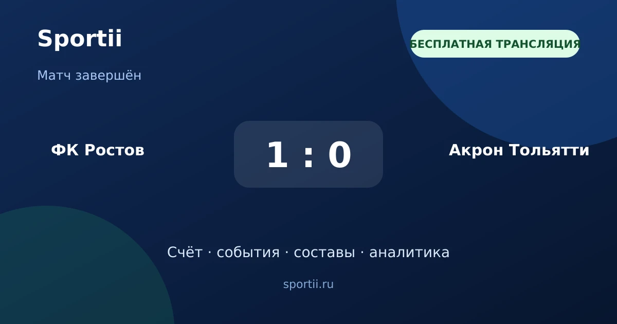 ⚽ Матч завершён