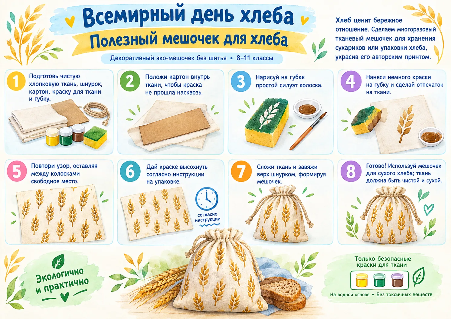 🥖Скоро! Всемирный день хлеба! Идеи для творчества!✂️