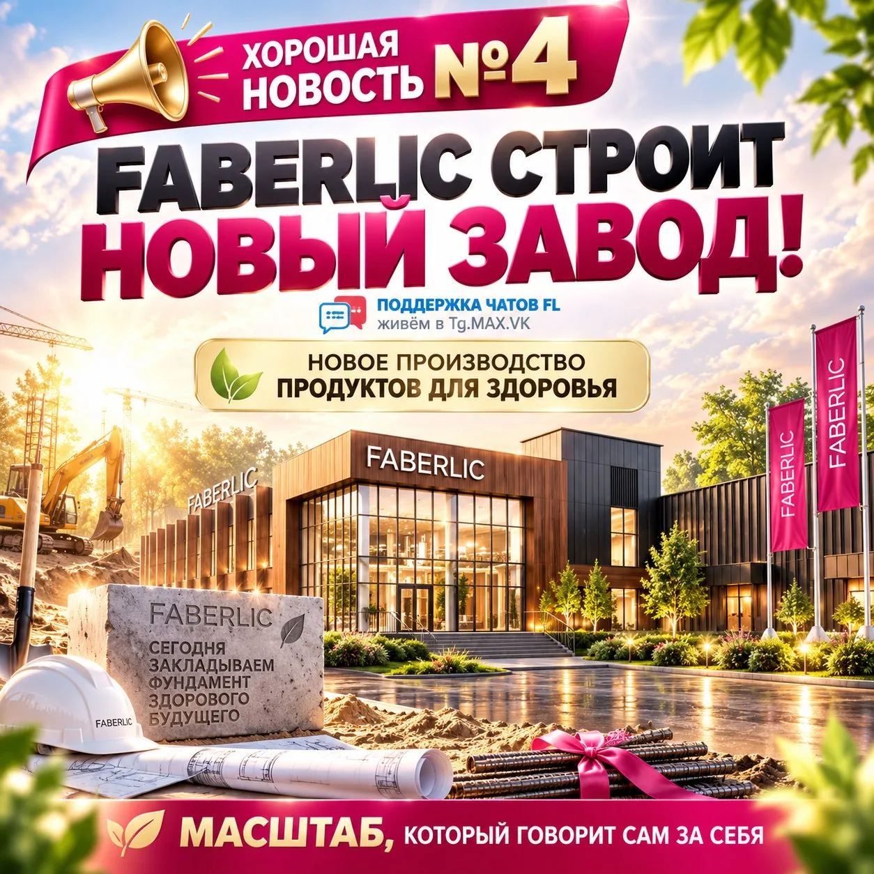 🏗️ ХОРОШАЯ НОВОСТЬ №4 — FABERLIC СТАНОВИТСЯ ЕЩЁ БОЛЬШЕ!