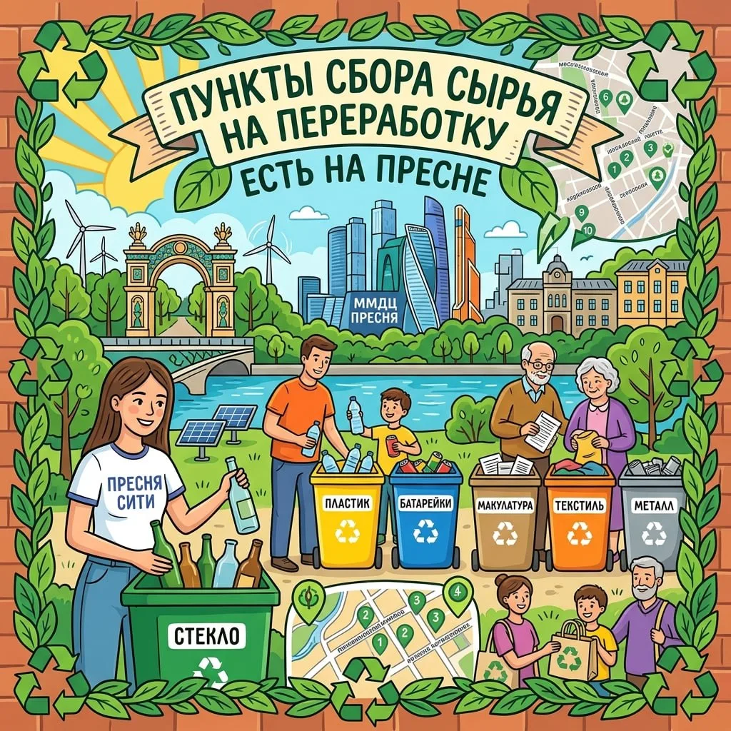 На Пресне работают экоточки, куда можно сдать использованные блистеры от таблеток, крыш...
