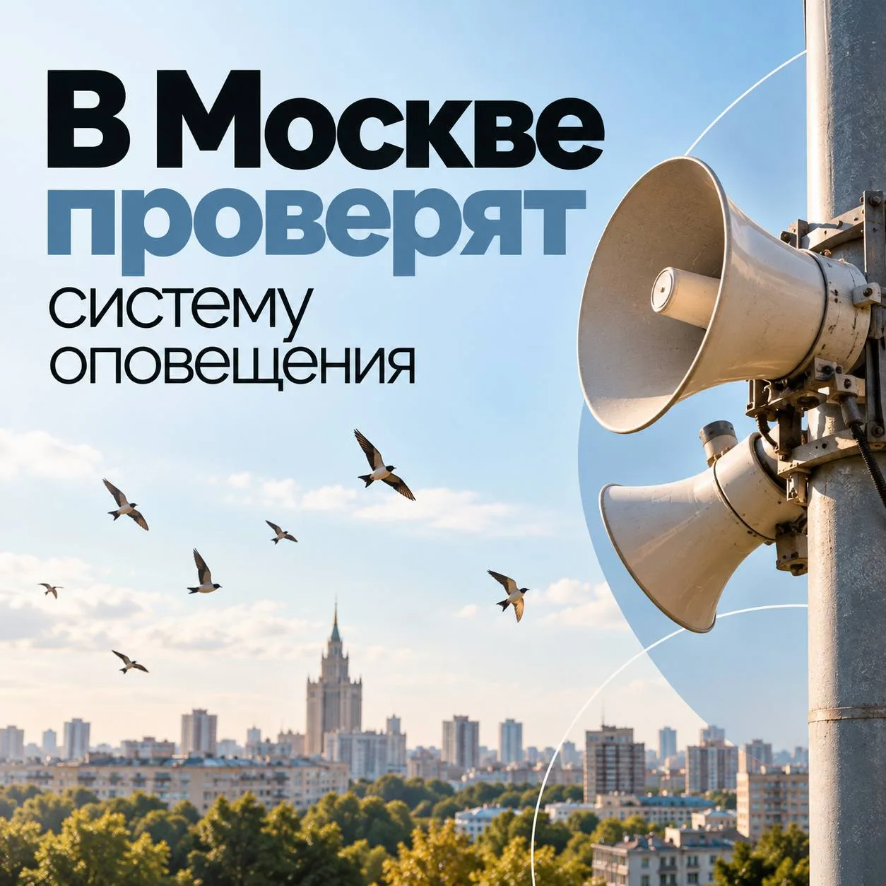 Готовимся, в Москве проверят систему оповещения.