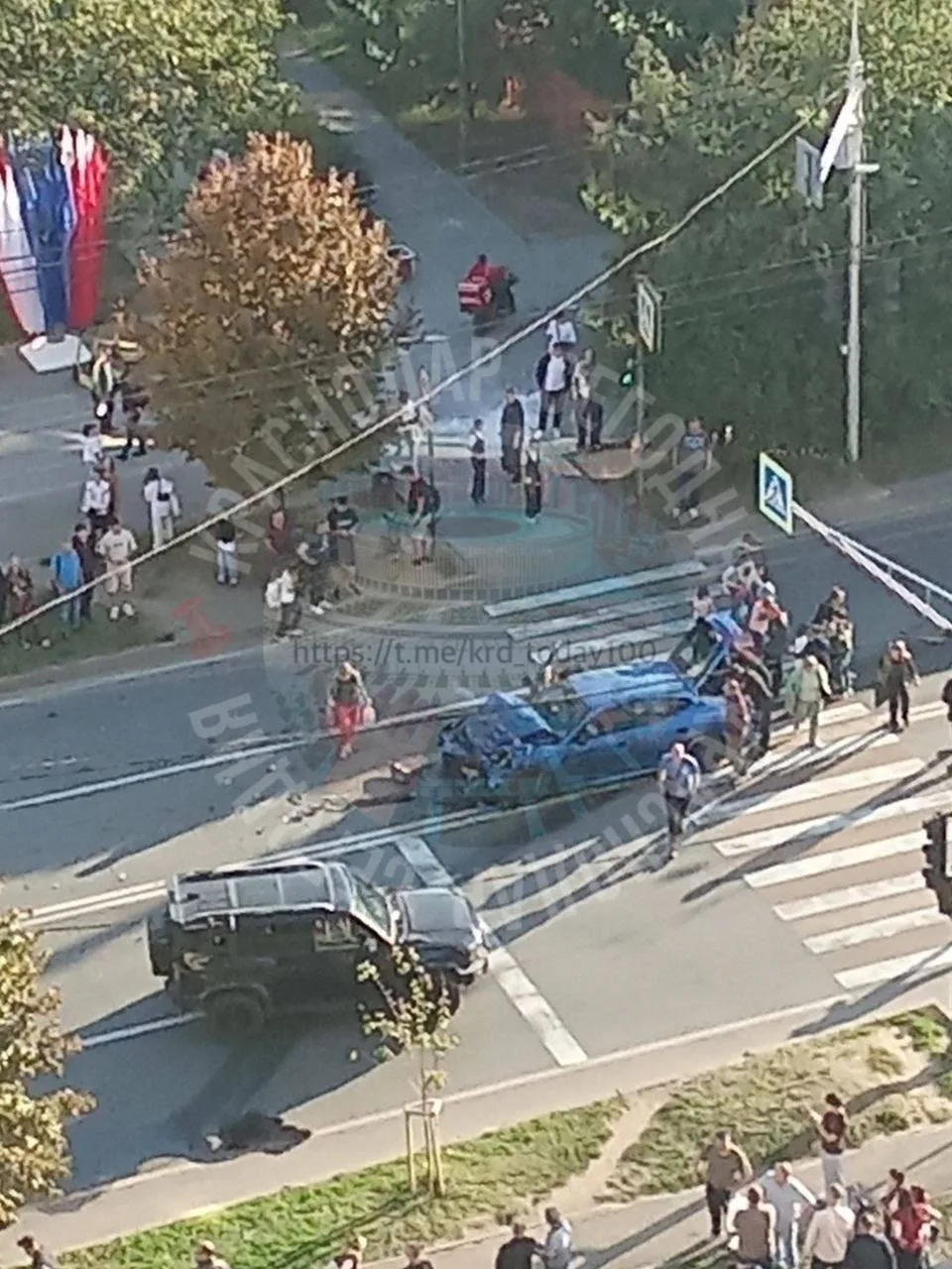 📌ДТП на светофоре у перехода к Новому городу в Краснодаре
