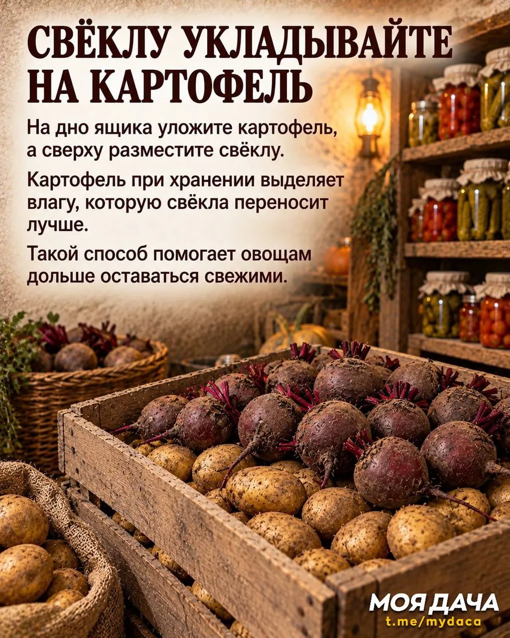 Как сохранить овощи в погребе до весны 🧺