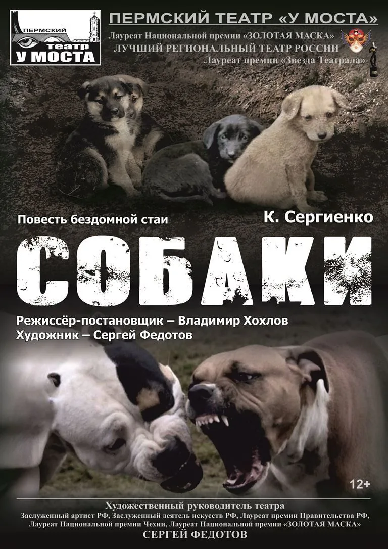17, 18 окт. повесть бездомной стаи «Собаки» К. Сергиенко в театре «У Моста»!