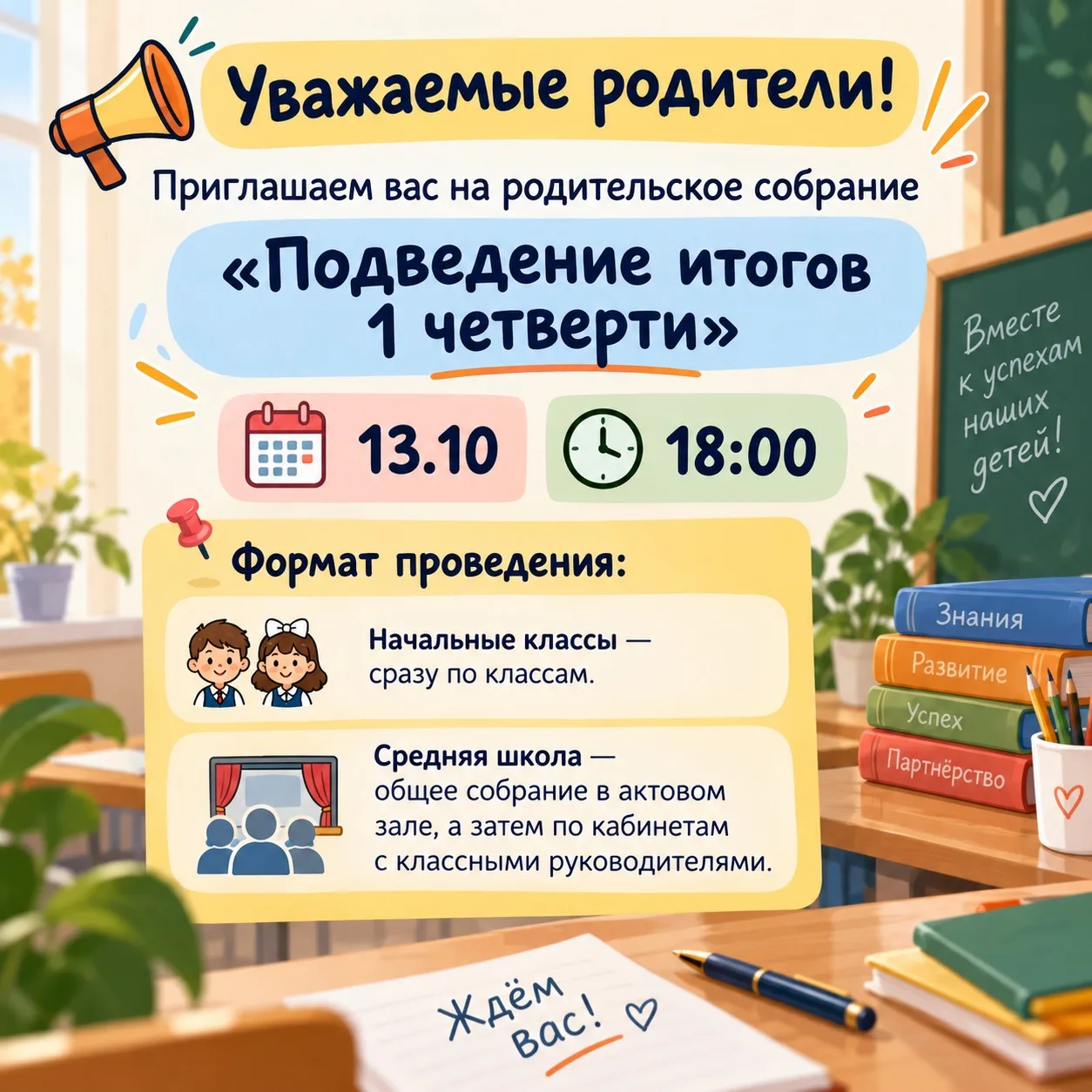 📢 Уважаемые родители!
