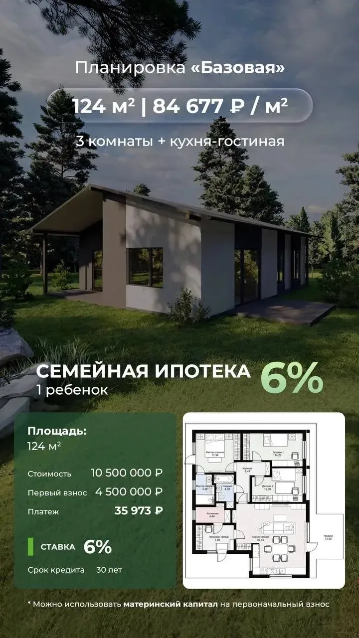 🤓изменились условия выдачи семейной ипотеке, и теперь ставка зависит от количества дет...