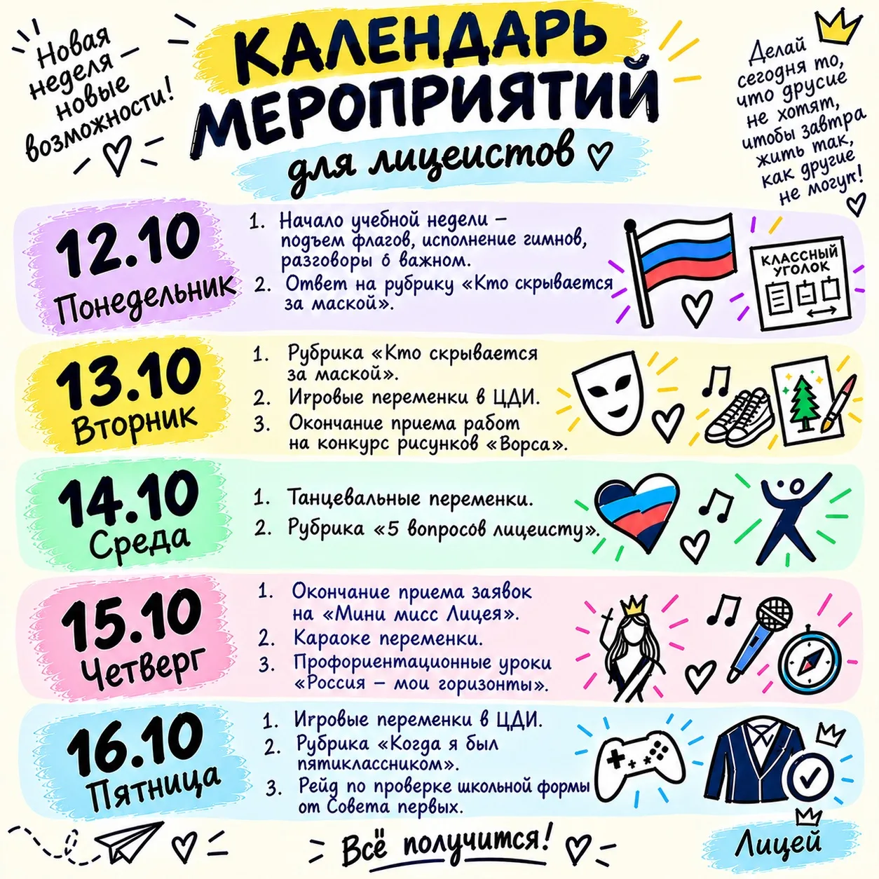 📝 Начало учебной недели