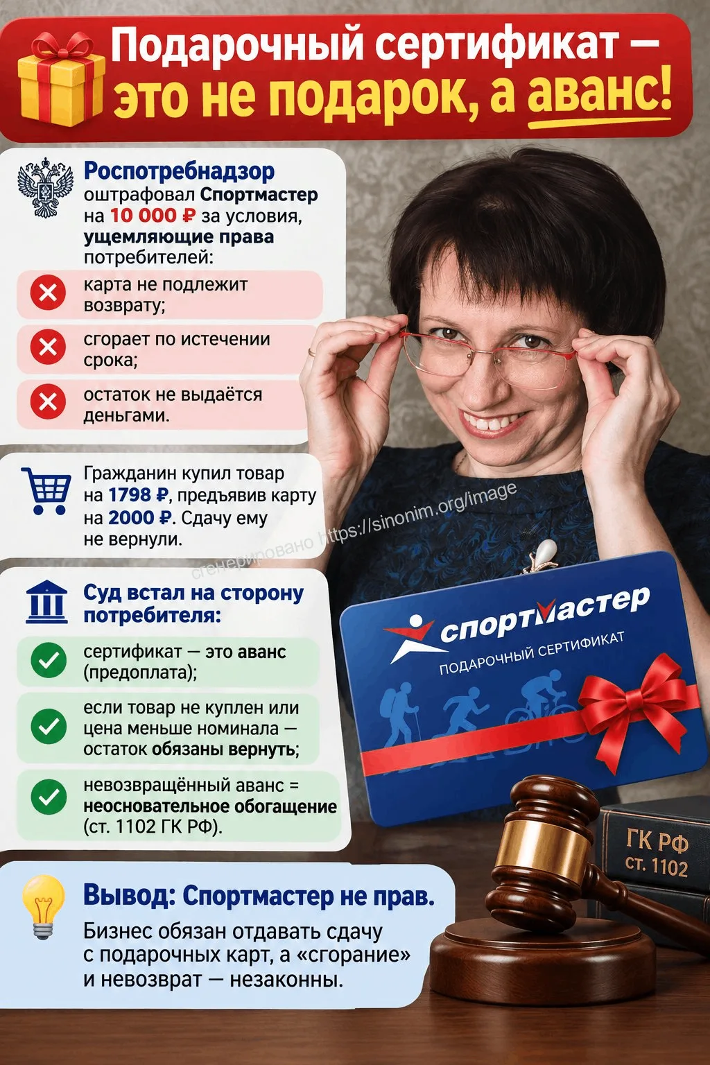 🎁 Подарочный сертификат — это не подарок, а аванс!