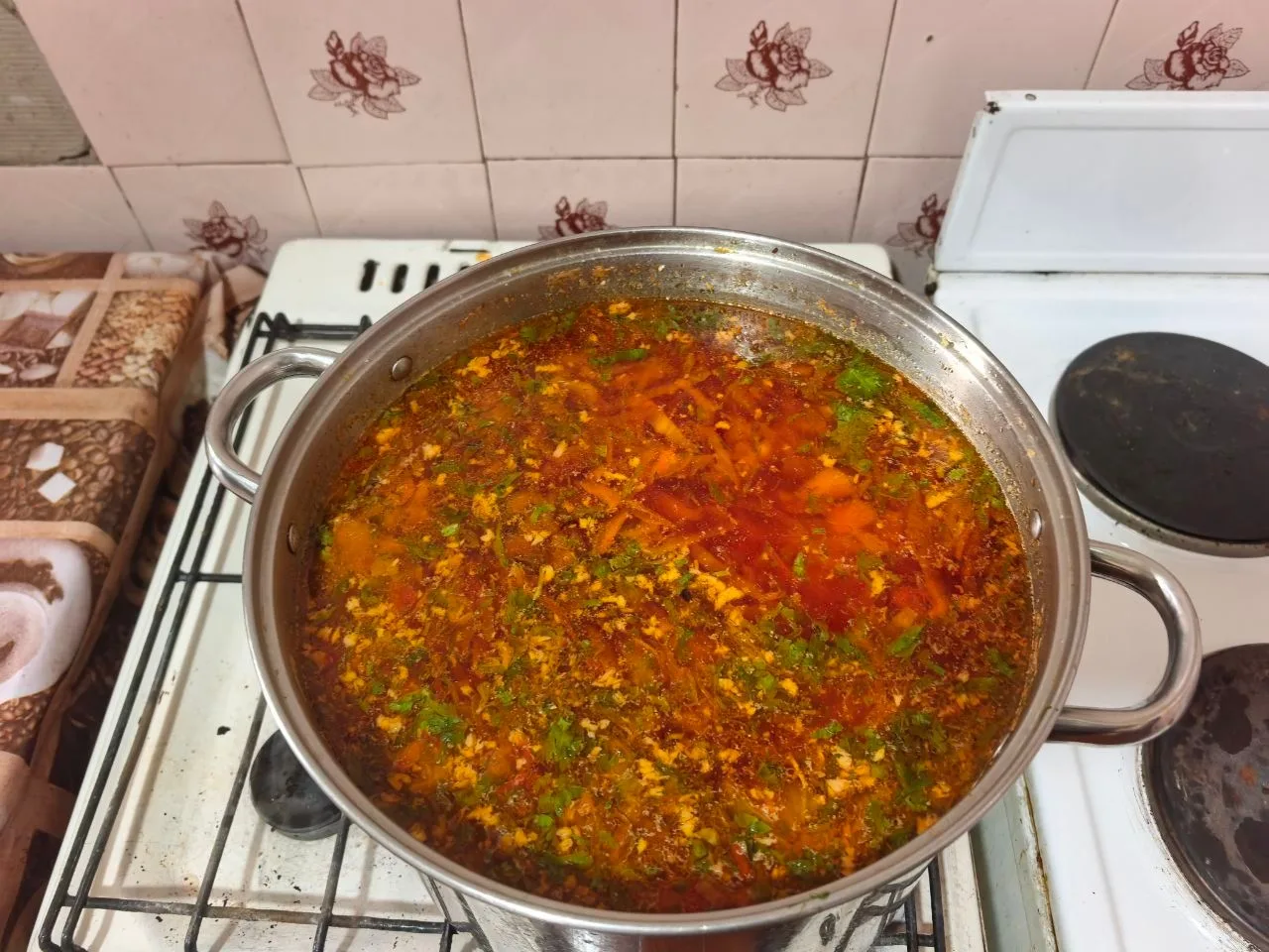 Фронтовой суп готов.