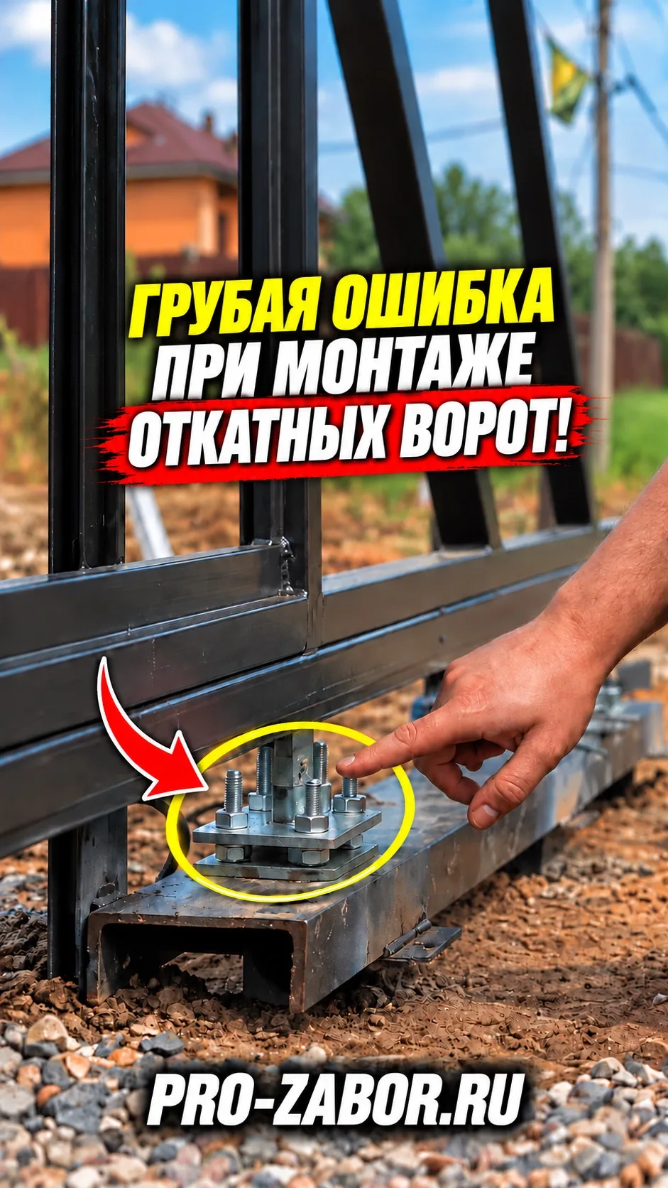 ⛔️ ГРУБАЯ ОШИБКА ПРИ МОНТАЖЕ ОТКАТНЫХ ВОРОТ!