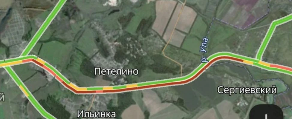 Здравствуйте, от поворота на Тула чермет (это где Городское кладбище №3) до деревни Сер...