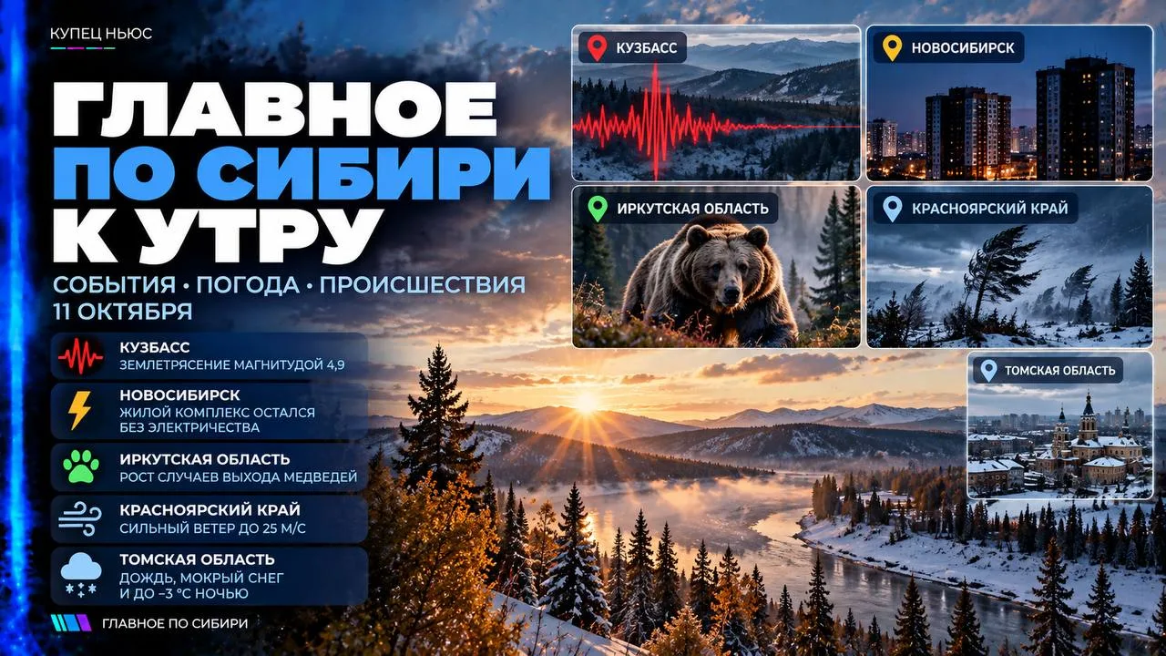 🌄 СИБИРЬ • 11 ОКТЯБРЯ • ГЛАВНОЕ К УТРУ ‼️