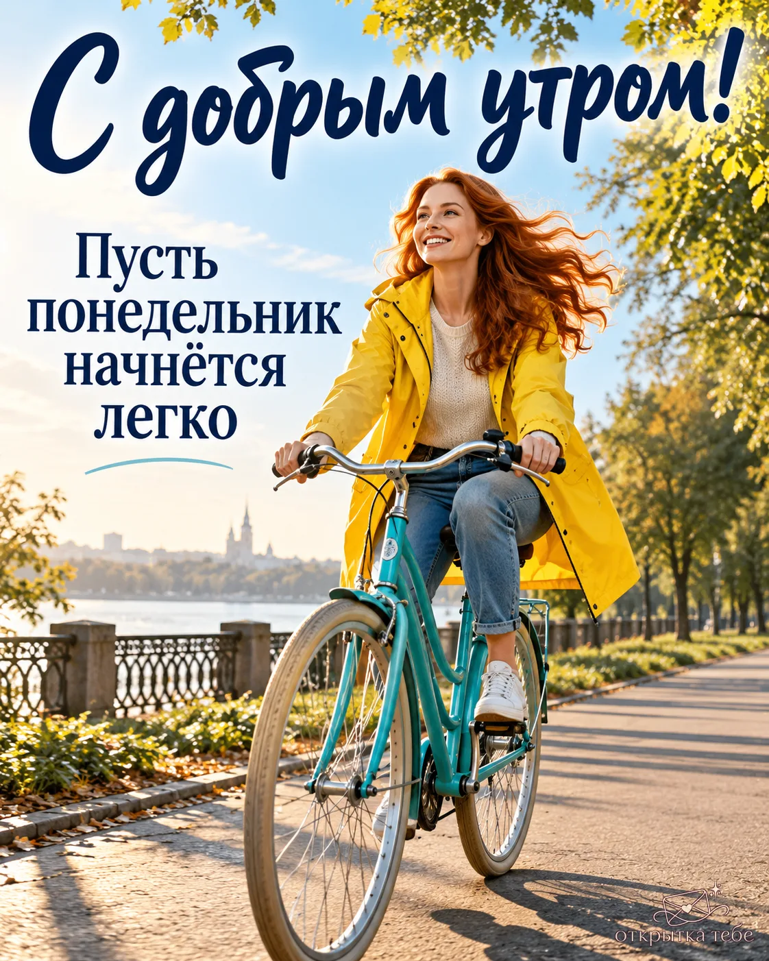 Пусть сегодня будет легче собраться и приятнее добраться до своих планов 💛