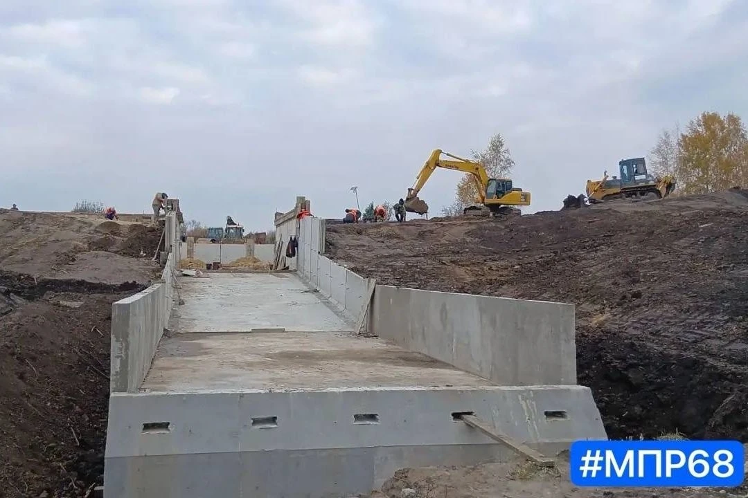 📍Капремонт плотины у поселка Заря в Притамбовье вышел на финишную прямую