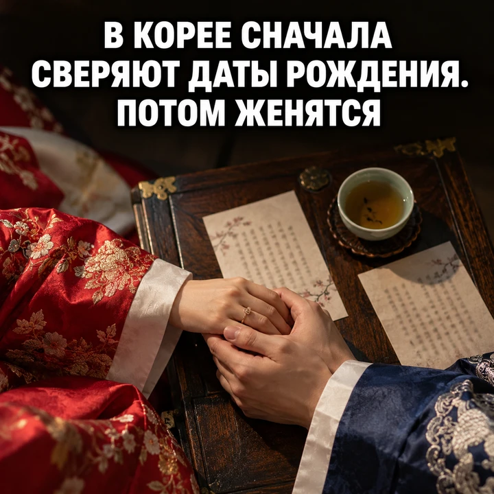 В Корее до сих пор многие пары перед свадьбой смотрят кунхап — совместимость по дате и ...
