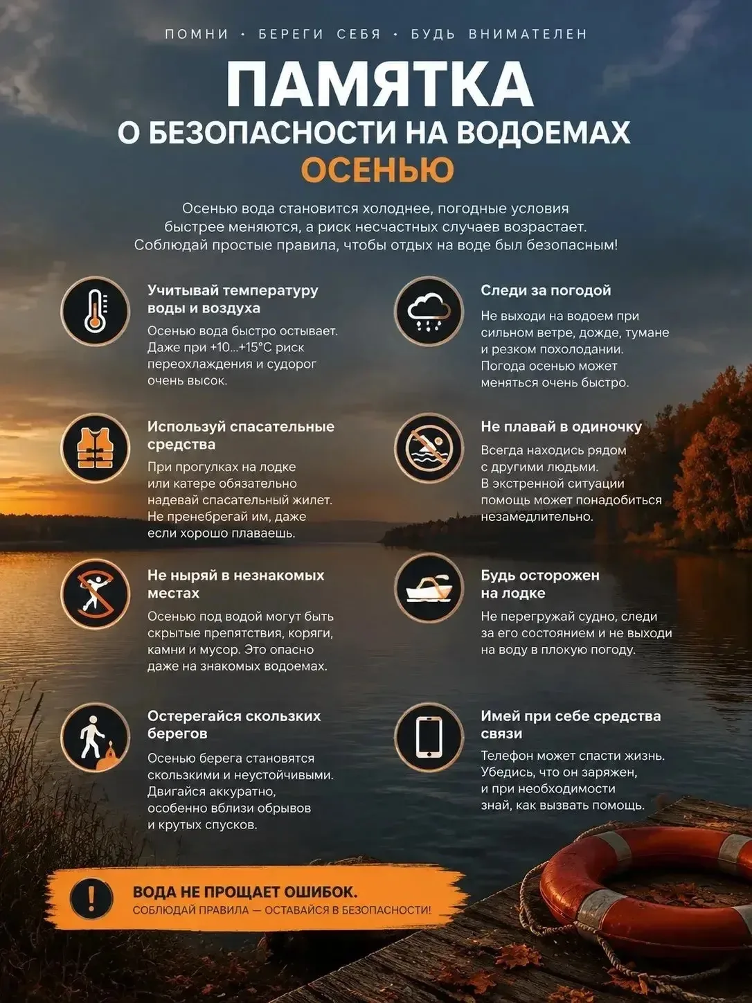 🍂 Разбираем популярные заблуждения об осенних водоемах