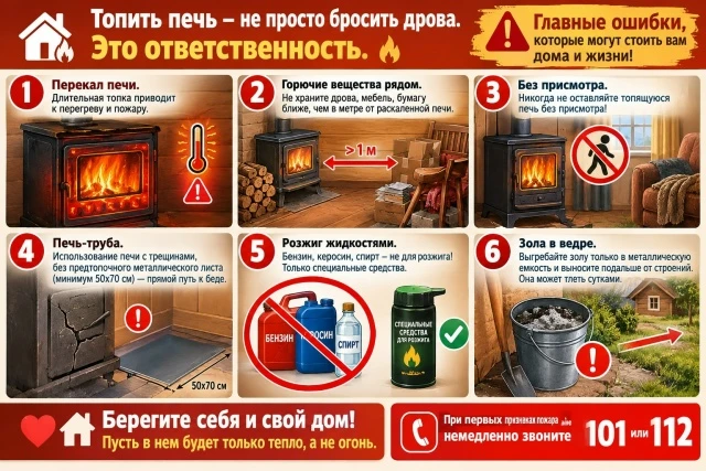 Топить печь – не просто бросить дрова. Это ответственность.