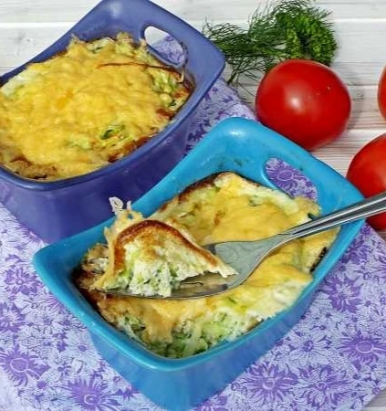 ОМЛЕТ С КАБАЧКОМ В ДУХОВКЕ