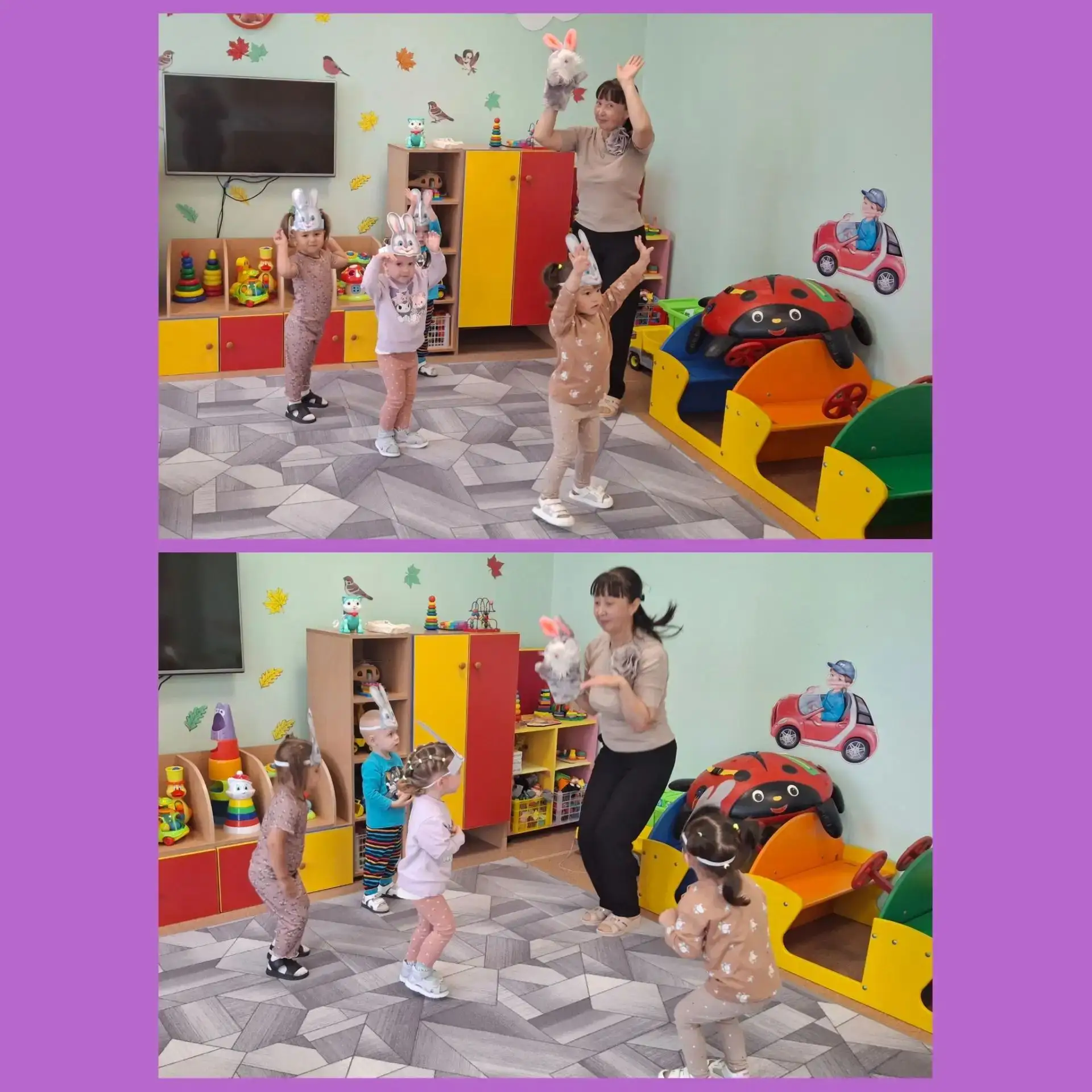 📍 Зайка серенький сидит и ушами шевелит