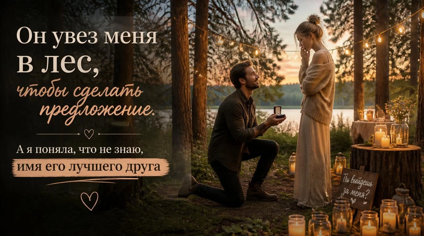 Он увез меня в лес, чтобы сделать предложение. А я поняла, что не знаю, имя его лучшего...