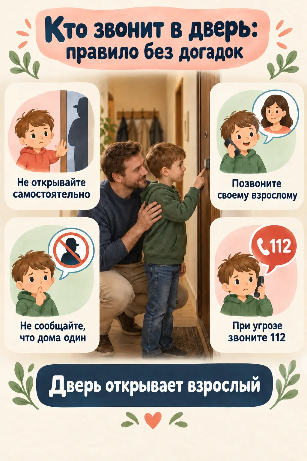 🚪 Кто звонит в дверь: правило без догадок