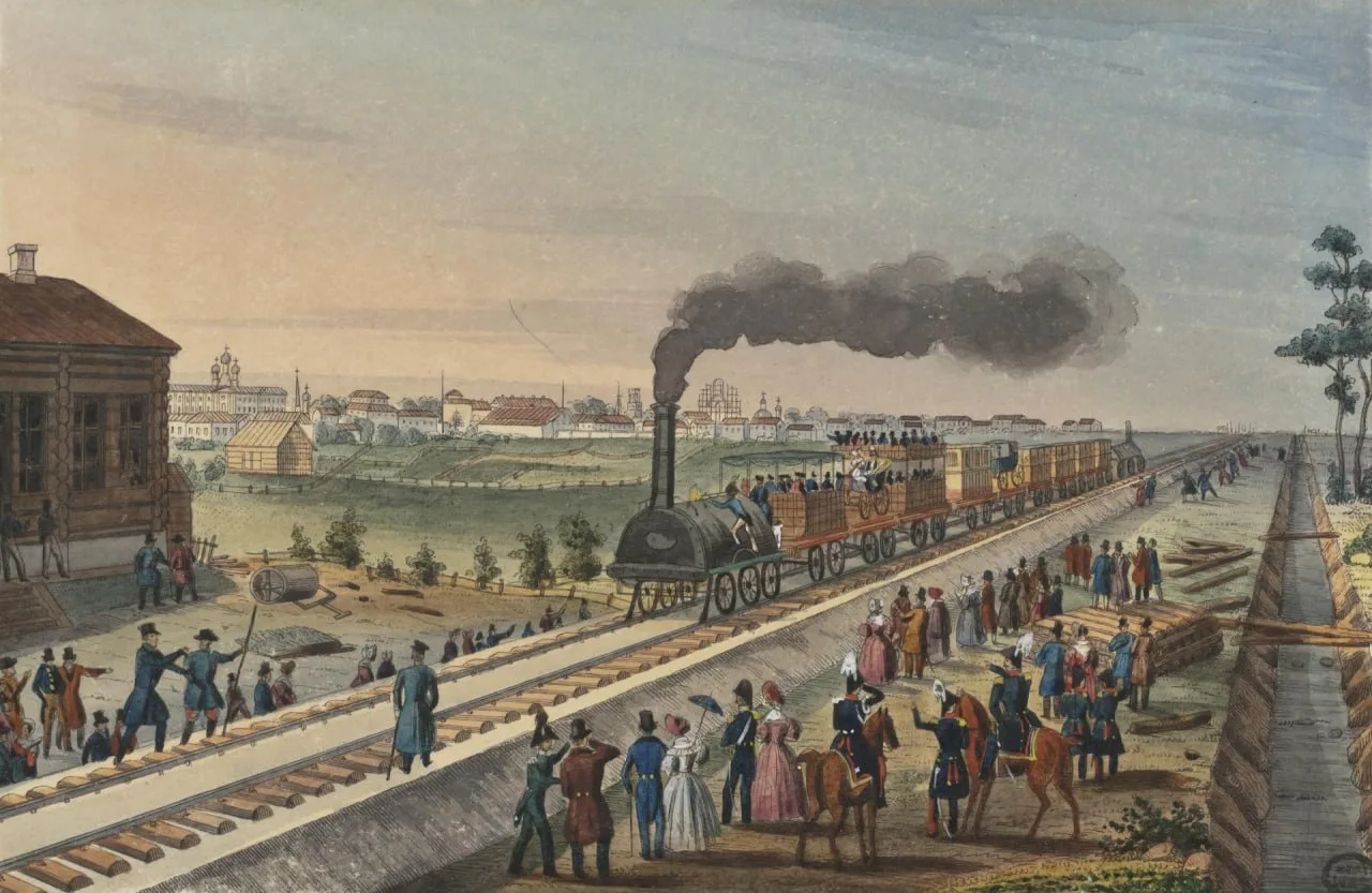 190 лет назад, 9 октября 1836 года, была открыта первая железная дорога в России.