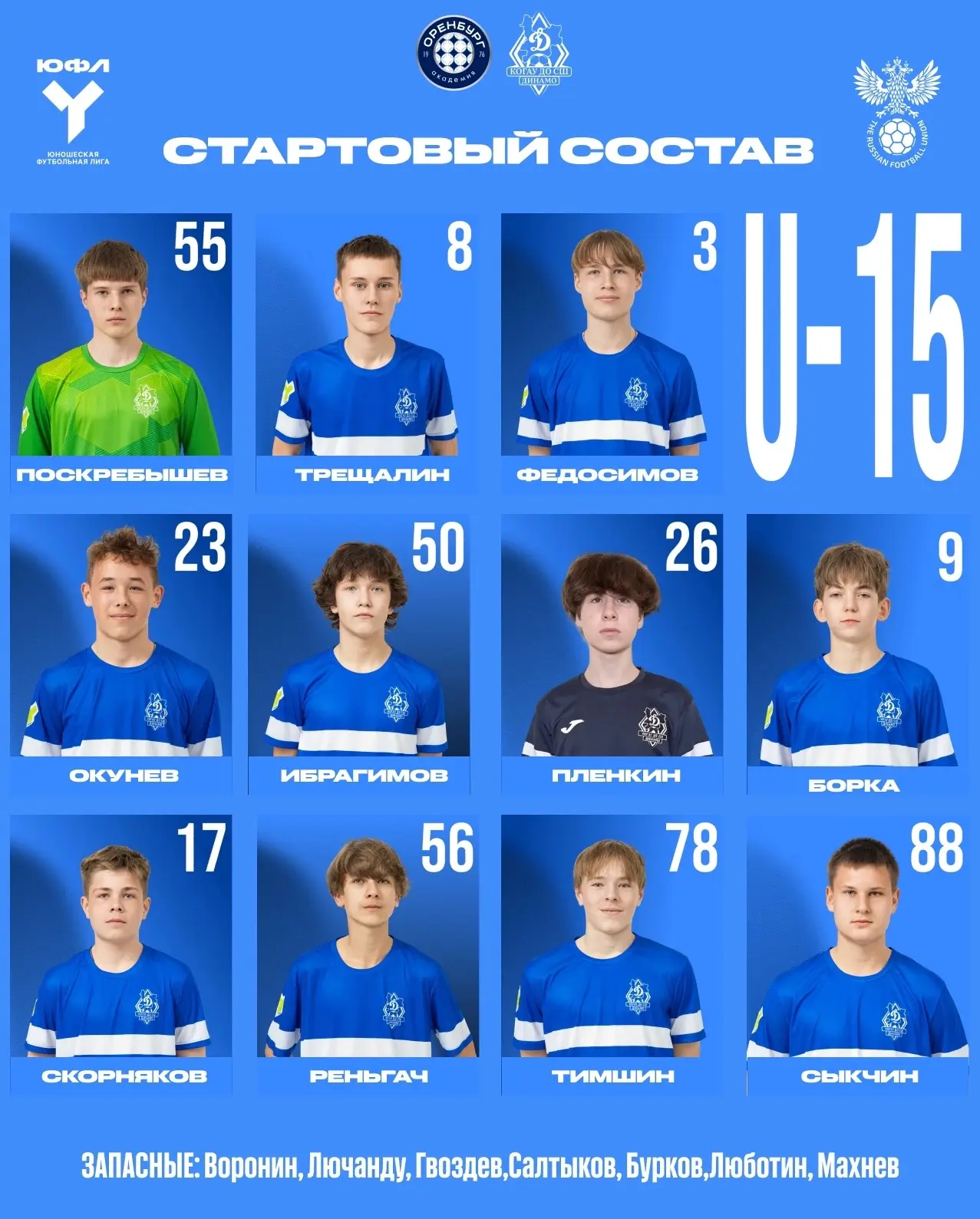 Стартовый состав #Динамо2011🤍 💙