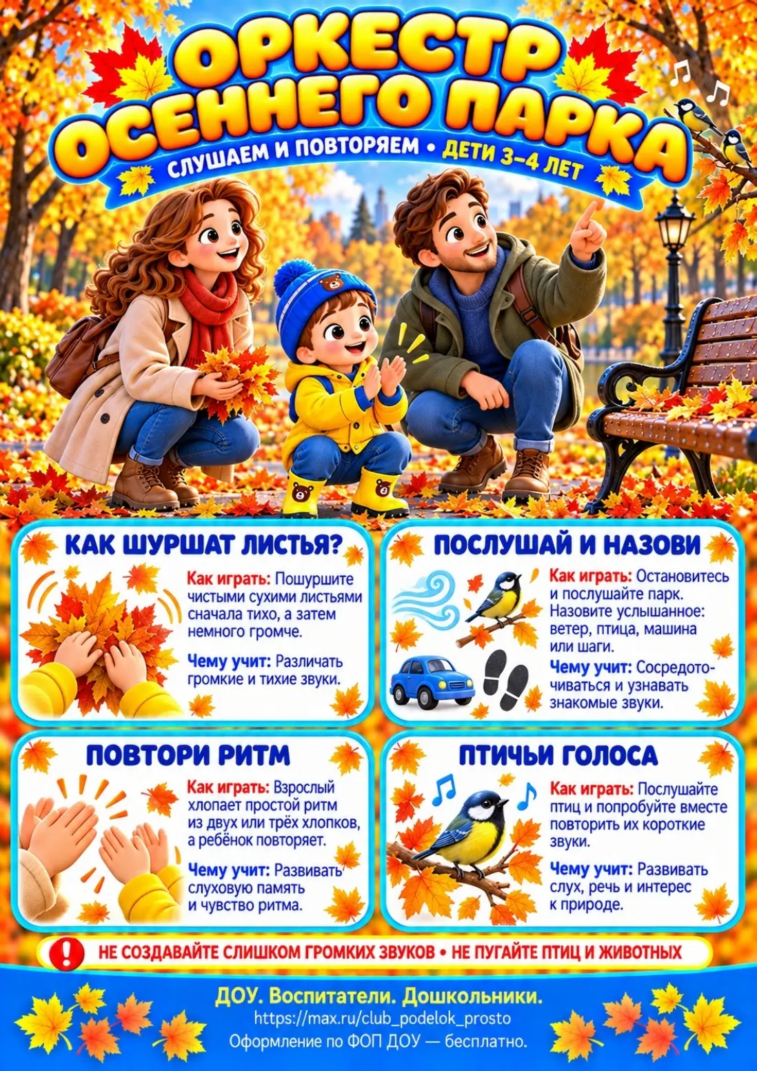 Игры осенью с детьми 3-4 лет