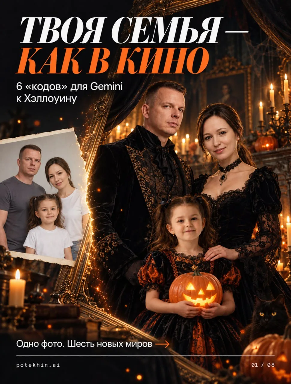 В телефоне — дети, муж, семейные праздники. А ты снова по другую сторону камеры? 🎃