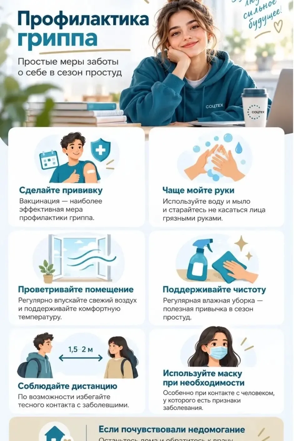 🍂🧣 Забота о здоровье начинается с простых привычек