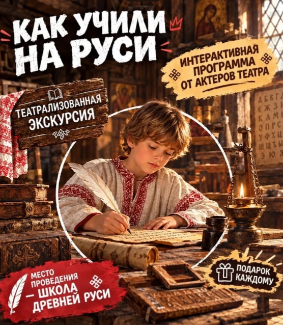 Интерактивная театрализованная экскурсия  КАК УЧИЛИ НА РУСИ