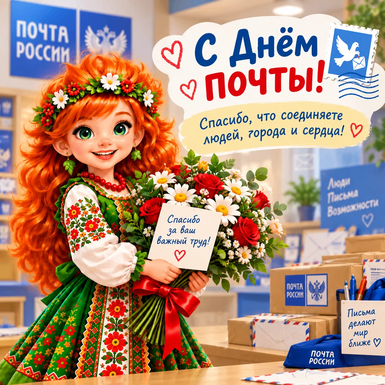 Также 9 октября в России отмечается Всемирный день почты — праздник работников почтовой...