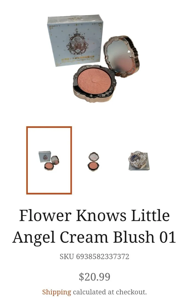 Крем-румяна Flower Knows серии Little Angel, 01 Священная лилия