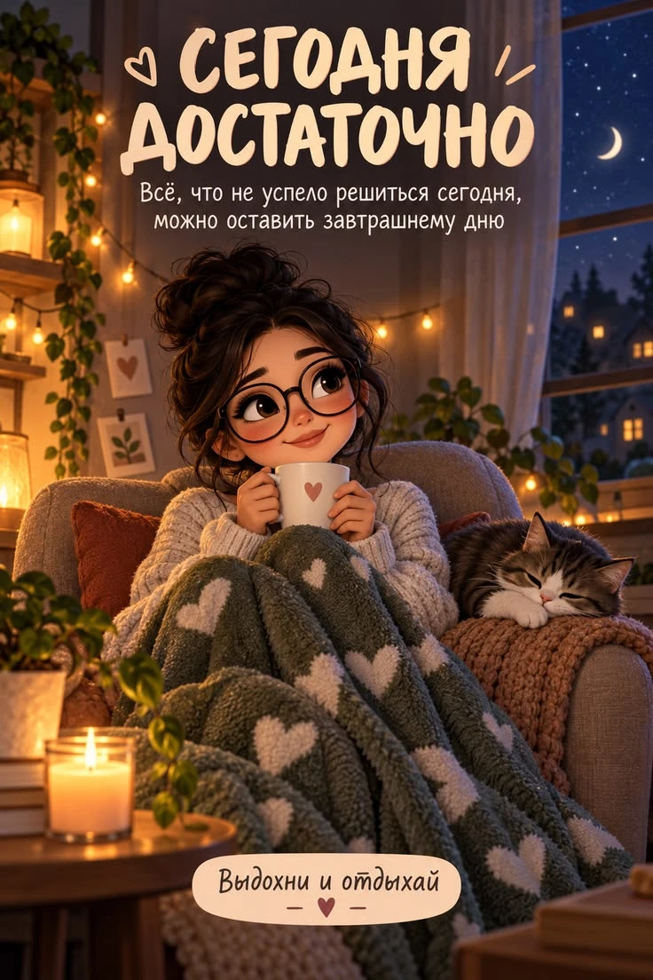 🥰 Ставьте реакции и делитесь открыткой с близкими ❤️