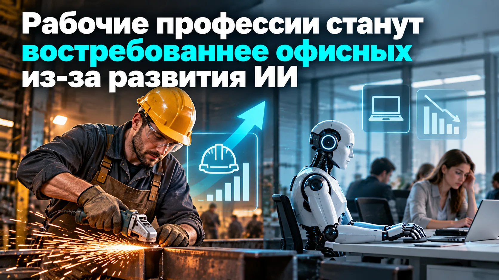 ИИ всё лучше справляется с рутинными офисными задачами, но заменить физический труд гор...