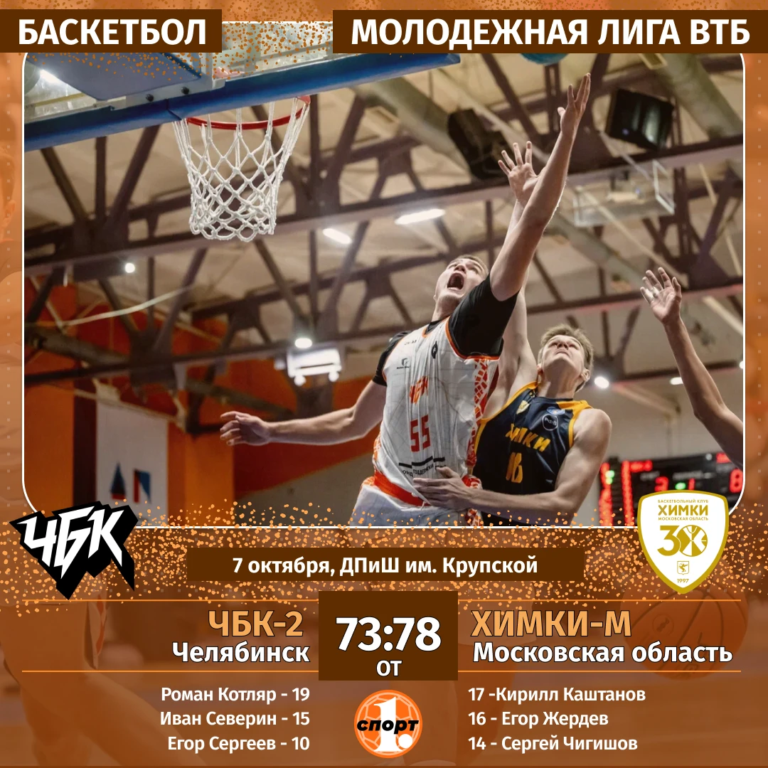 🏀 Баскетбольный клуб «ЧБК-2» с поражения стартовал в Молодежной лиге ВТБ, наши парни у...
